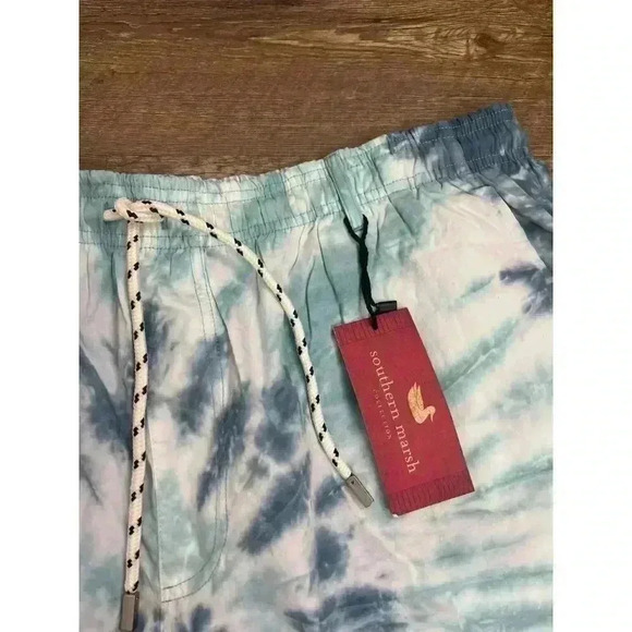 Southern Marsh Austin Tie Dye Swim Trunks Mesh Lined Men's XL Blue NWT 6" Inseam - Picture 2 of 12